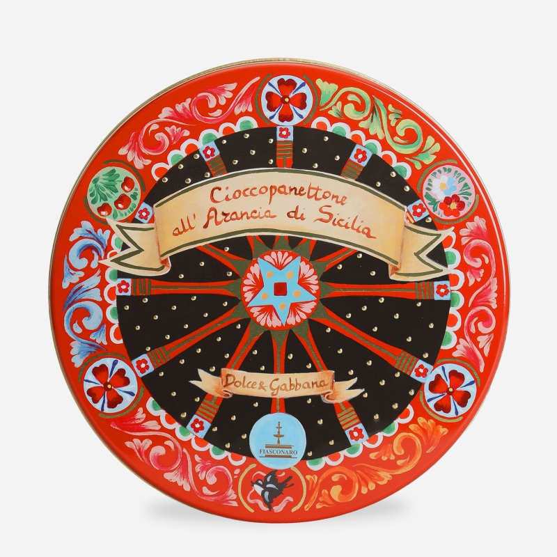 Dolce & Gabbana Chocolate Panettone Sicilian Orange tin design