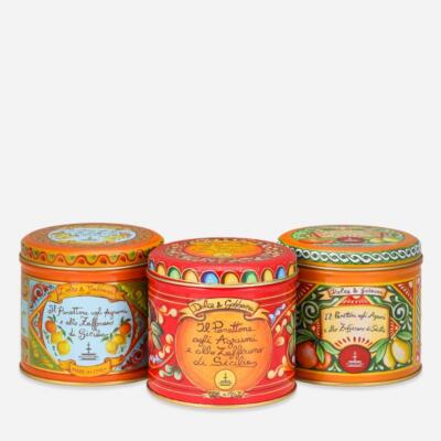 Dolce & Gabbana Citrus & Saffron Mini Panettone 100g assorted tins