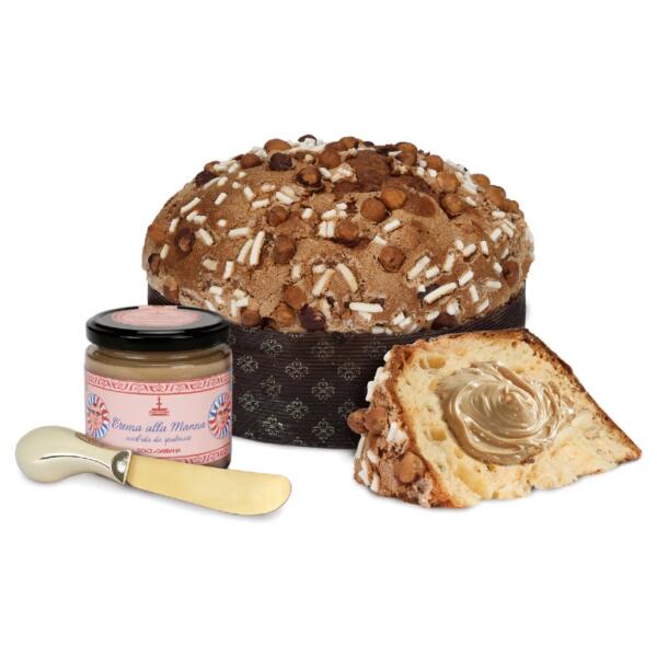 Dolce & Gabbana Panettone with Manna spread, icing and Sicilian hazelnuts from Geelong Fresh Foods