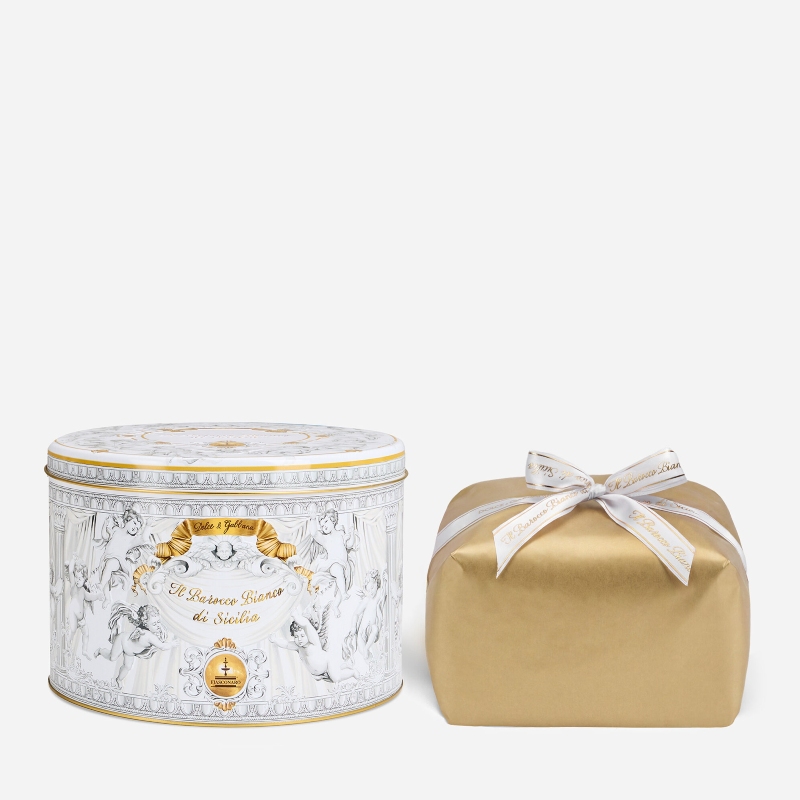 Dolce & Gabbana Il Barocco Bianco di Sicilia Panettone gift presentation